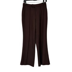 Suistudio 100% Wool Front Seam Dress Pants Womens Size 28 Brown